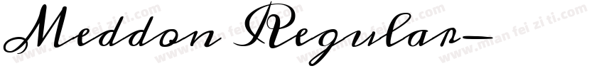 Meddon Regular字体转换